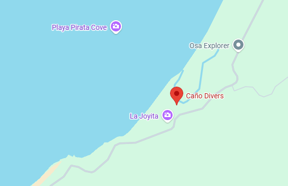 Location of Cano Divers in Drake Bay, Costa Rica